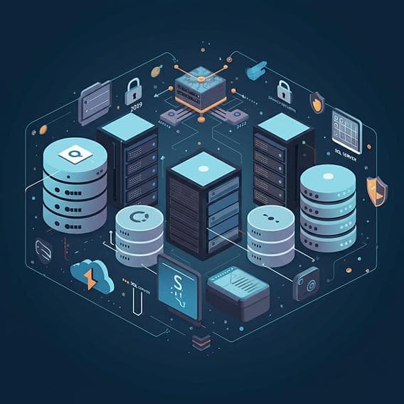Business IT architectuur met applicaties, databases en infrastructuur